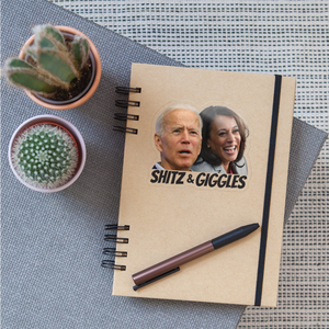 Shitz and Giggles, Funny Joe Biden and Kamala Harris Sticker - transparent glossy