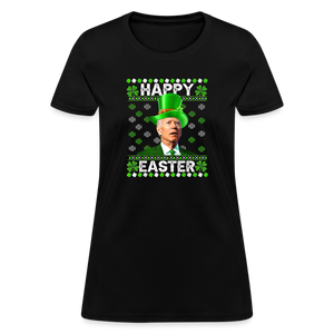 Joe Biden Funny Easter Confused St Patrick's Women's T-Shirt - black