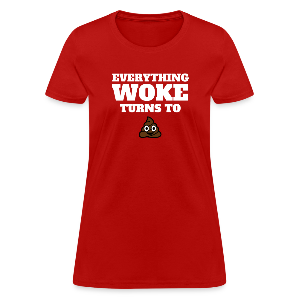 Everything Woke Turns to s*** Women's T-Shirt - red