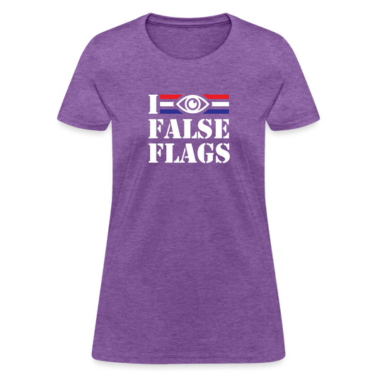 I See False Flags Women's T-Shirt - purple heather