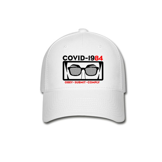 COVID 1984 Flexfit Baseball Cap - white