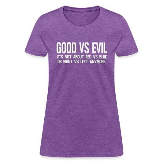 Good Vs Evil Women's T-Shirt - purple heather