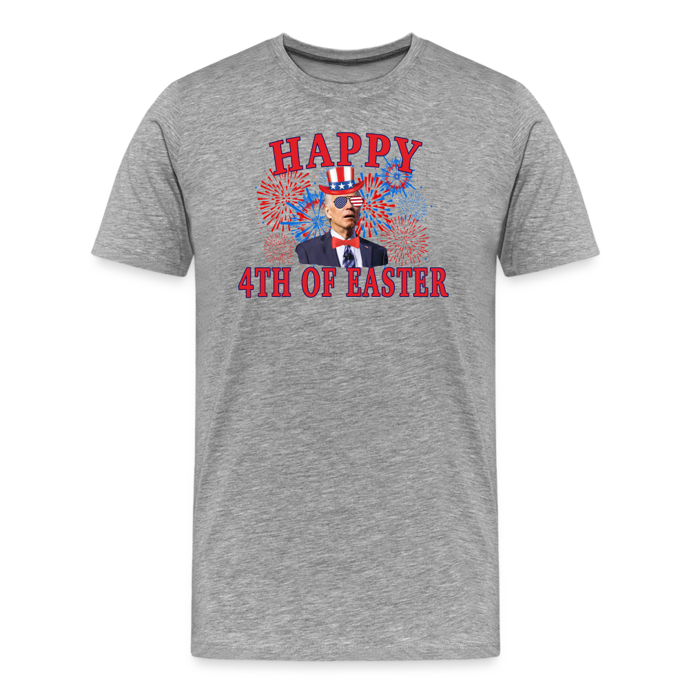 Happy 4th of Easter 4th of July Funny Joe Biden Men's Premium T-Shirt - heather gray