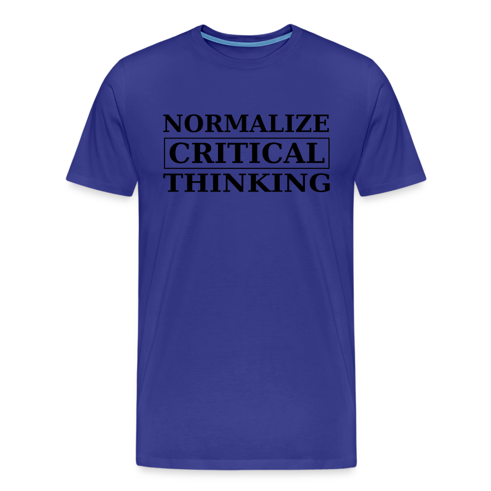 Normalize Critical Thinking Men's Premium T-Shirt - royal blue