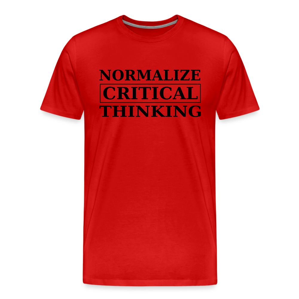 Normalize Critical Thinking Men's Premium T-Shirt - red