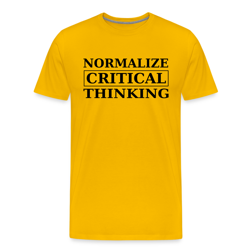 Normalize Critical Thinking Men's Premium T-Shirt - sun yellow