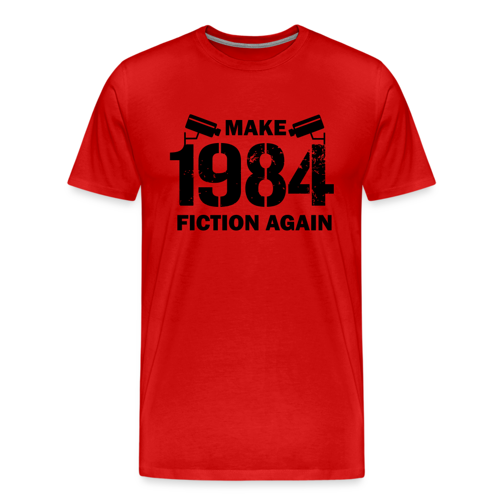 Make 1984 Fiction Again Men's Premium T-Shirt - red