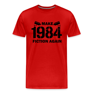 Make 1984 Fiction Again Men's Premium T-Shirt - red