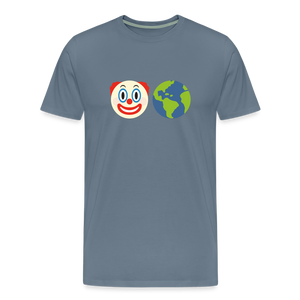 Clown World v2 Men's Premium T-Shirt - steel blue