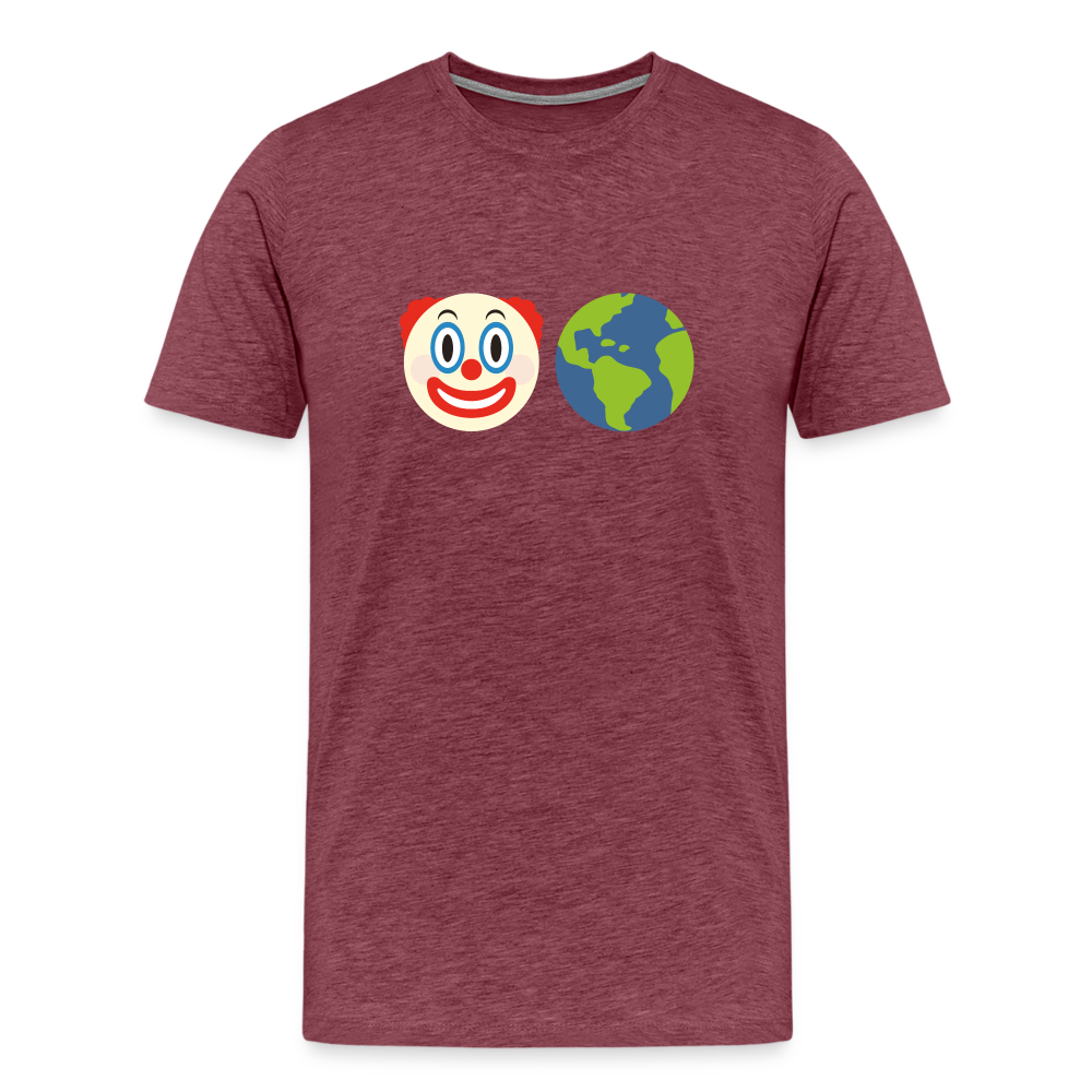 Clown World v2 Men's Premium T-Shirt - heather burgundy