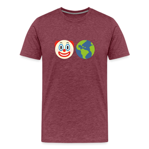 Clown World v2 Men's Premium T-Shirt - heather burgundy