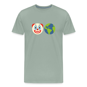 Clown World v2 Men's Premium T-Shirt - steel green