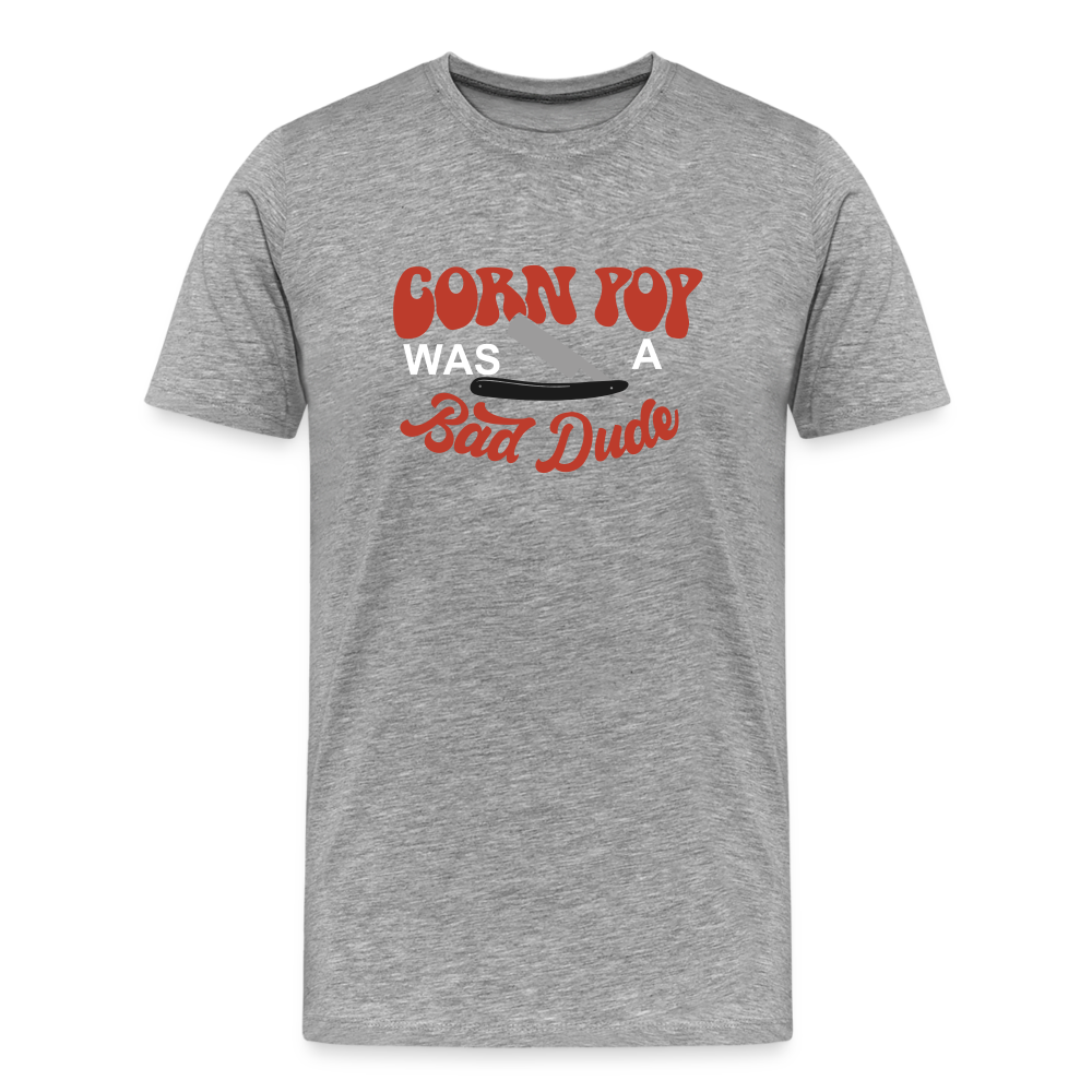 Corn Pop Was a Bad Dude Funny Biden Men's Premium T-Shirt - heather gray