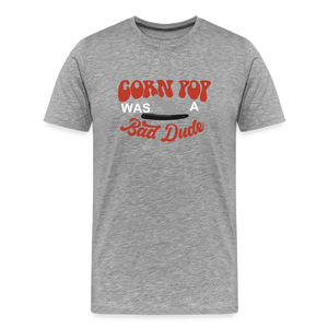 Corn Pop Was a Bad Dude Funny Biden Men's Premium T-Shirt - heather gray