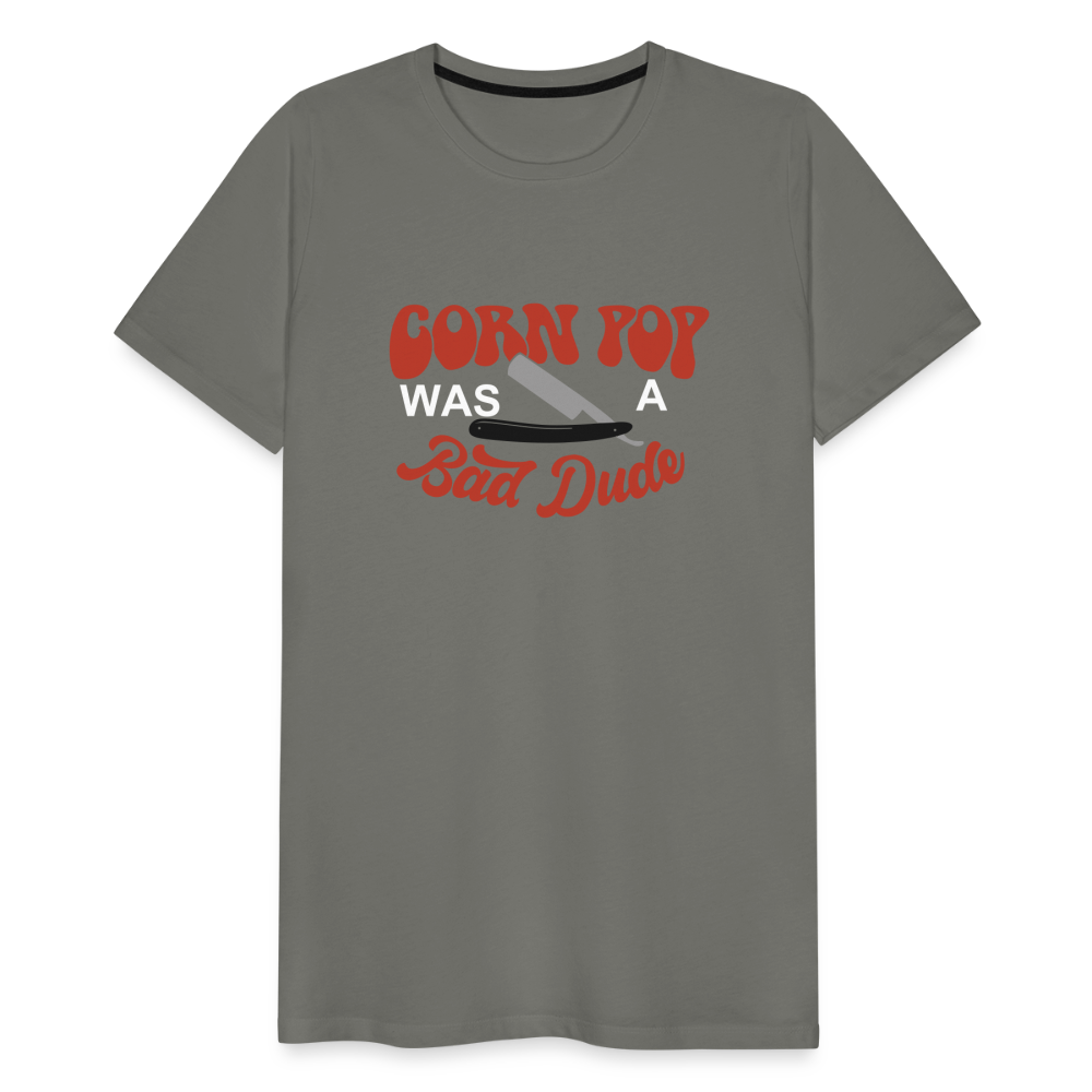 Corn Pop Was a Bad Dude Funny Biden Men's Premium T-Shirt - asphalt gray