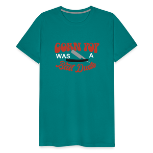 Corn Pop Was a Bad Dude Funny Biden Men's Premium T-Shirt - teal