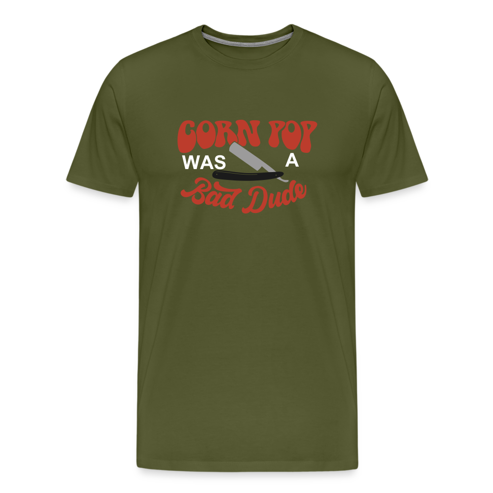 Corn Pop Was a Bad Dude Funny Biden Men's Premium T-Shirt - olive green