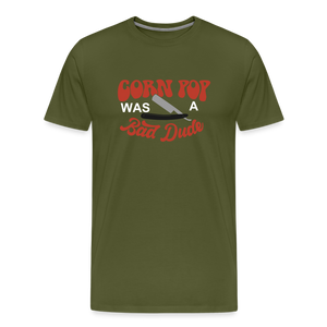 Corn Pop Was a Bad Dude Funny Biden Men's Premium T-Shirt - olive green