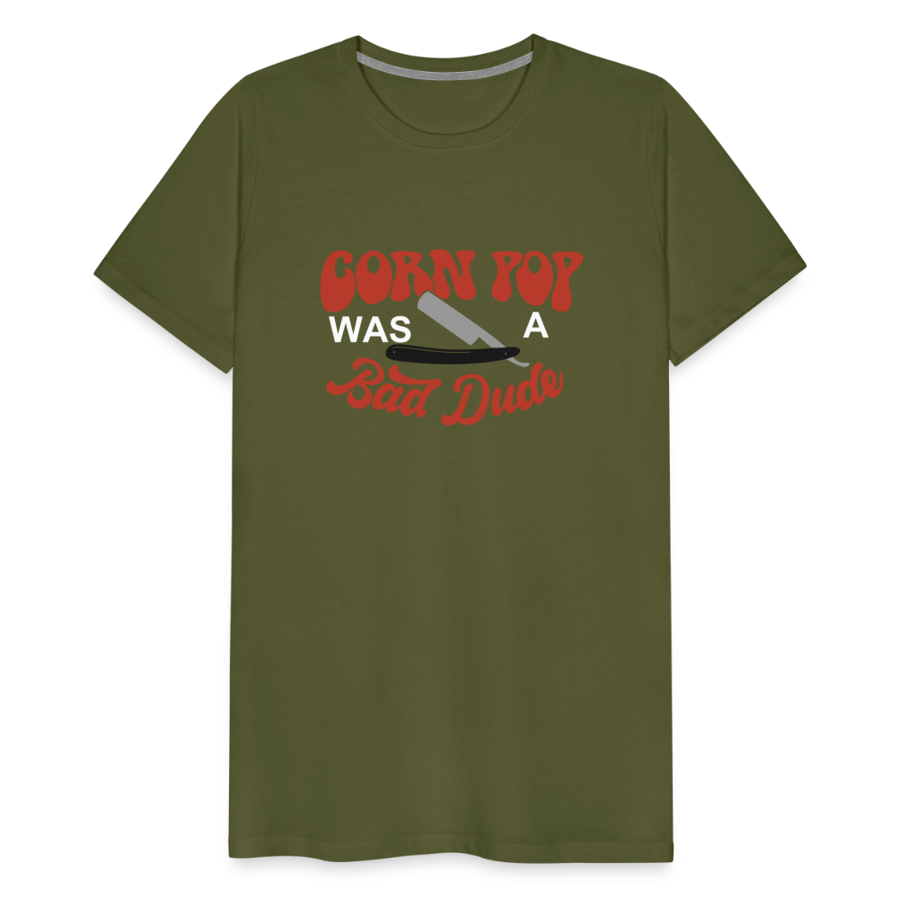 Corn Pop Was a Bad Dude Funny Biden Men's Premium T-Shirt - olive green