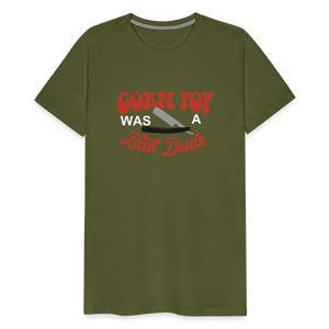 Corn Pop Was a Bad Dude Funny Biden Men's Premium T-Shirt - olive green