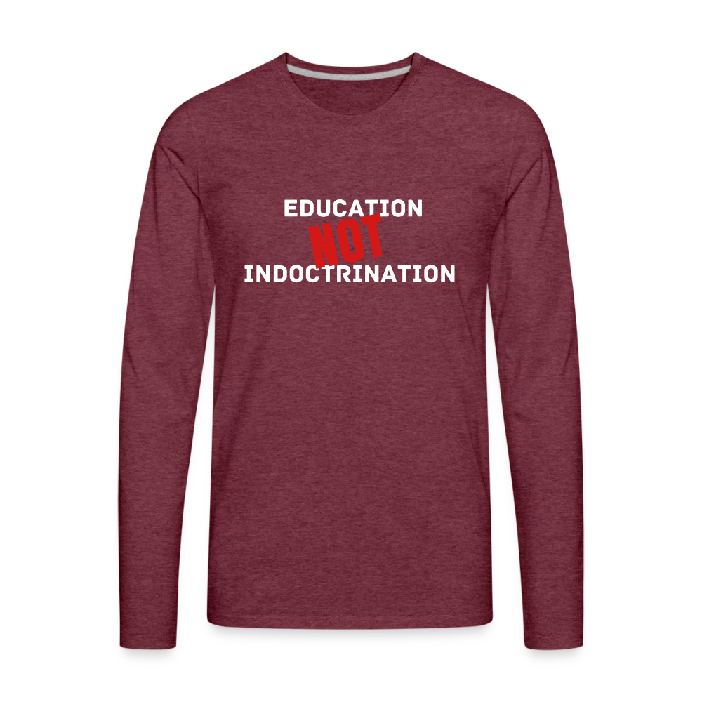 Men's Premium Long Sleeve T-Shirt - heather burgundy