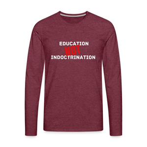 Men's Premium Long Sleeve T-Shirt - heather burgundy