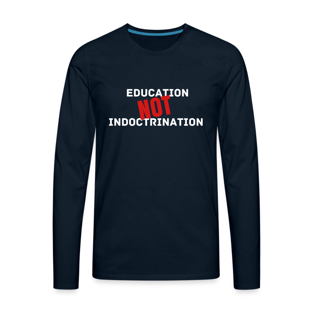 Men's Premium Long Sleeve T-Shirt - deep navy