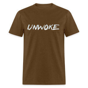 UNWOKE - Anti Woke Classic T-Shirt - brown