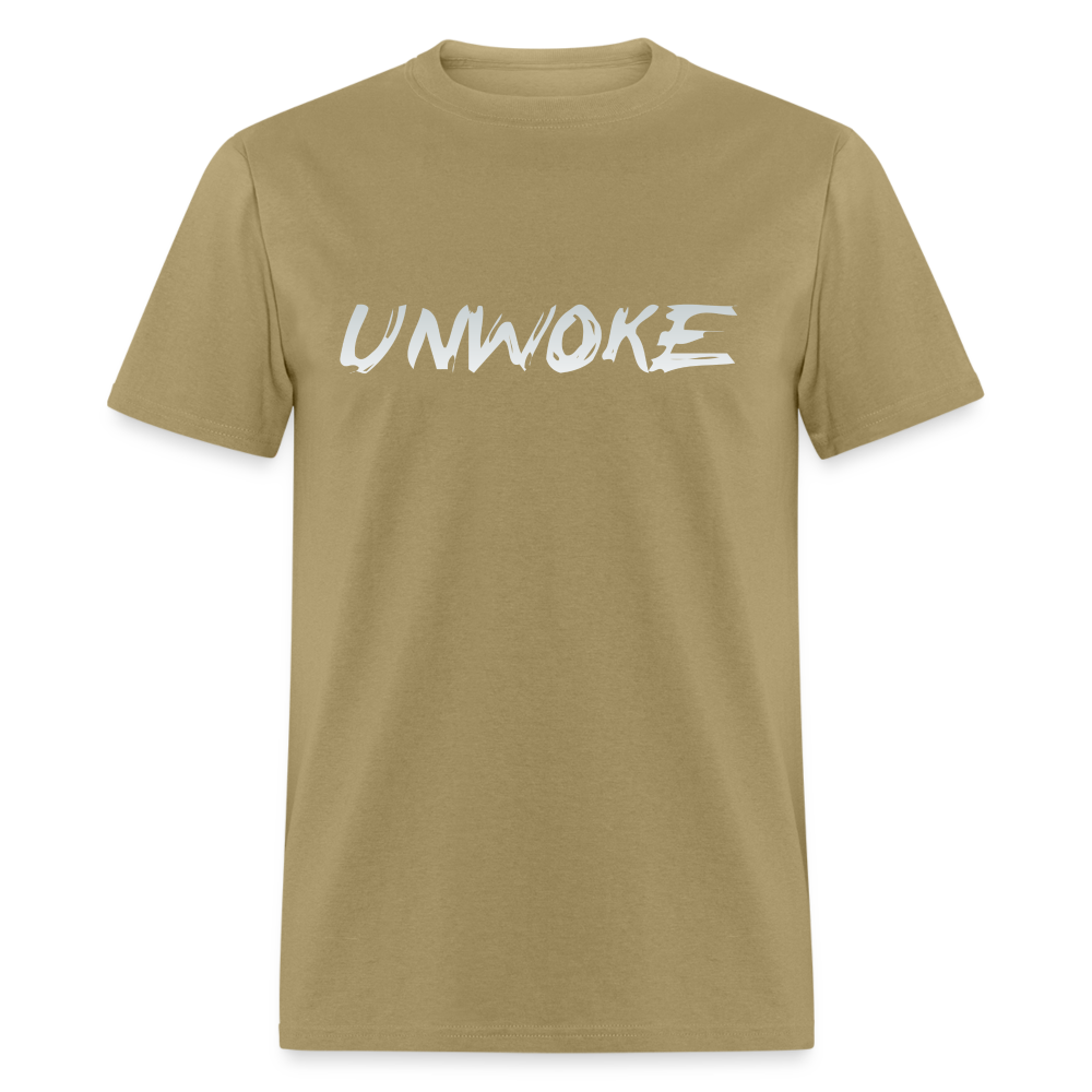 UNWOKE - Anti Woke Classic T-Shirt - khaki