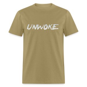 UNWOKE - Anti Woke Classic T-Shirt - khaki