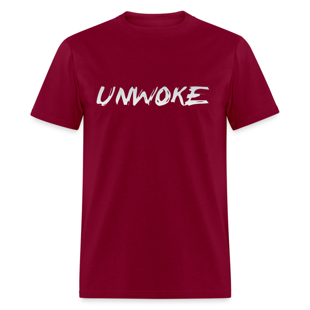 UNWOKE - Anti Woke Classic T-Shirt - burgundy