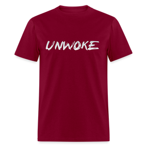 UNWOKE - Anti Woke Classic T-Shirt - burgundy