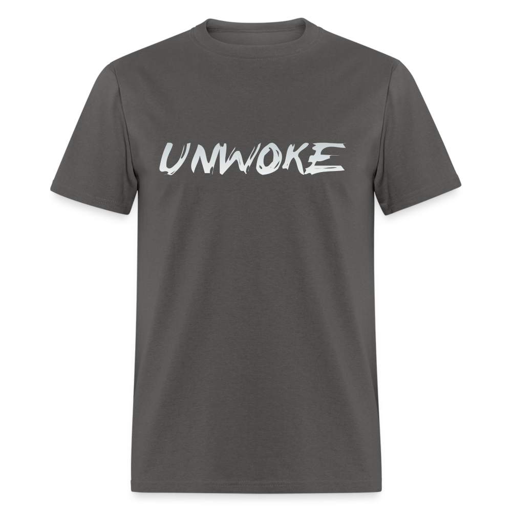 UNWOKE - Anti Woke Classic T-Shirt - charcoal