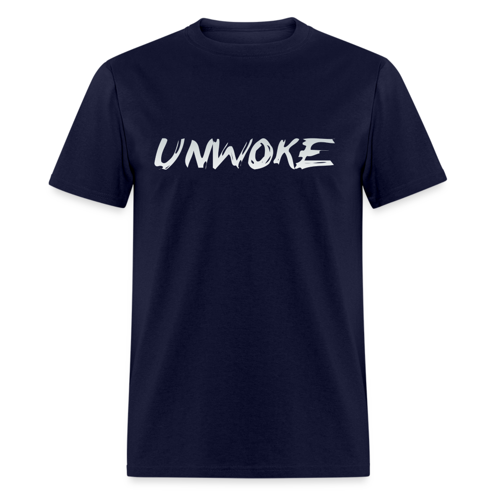 UNWOKE - Anti Woke Classic T-Shirt - navy