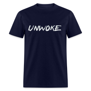 UNWOKE - Anti Woke Classic T-Shirt - navy