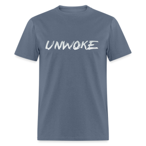 UNWOKE - Anti Woke Classic T-Shirt - denim