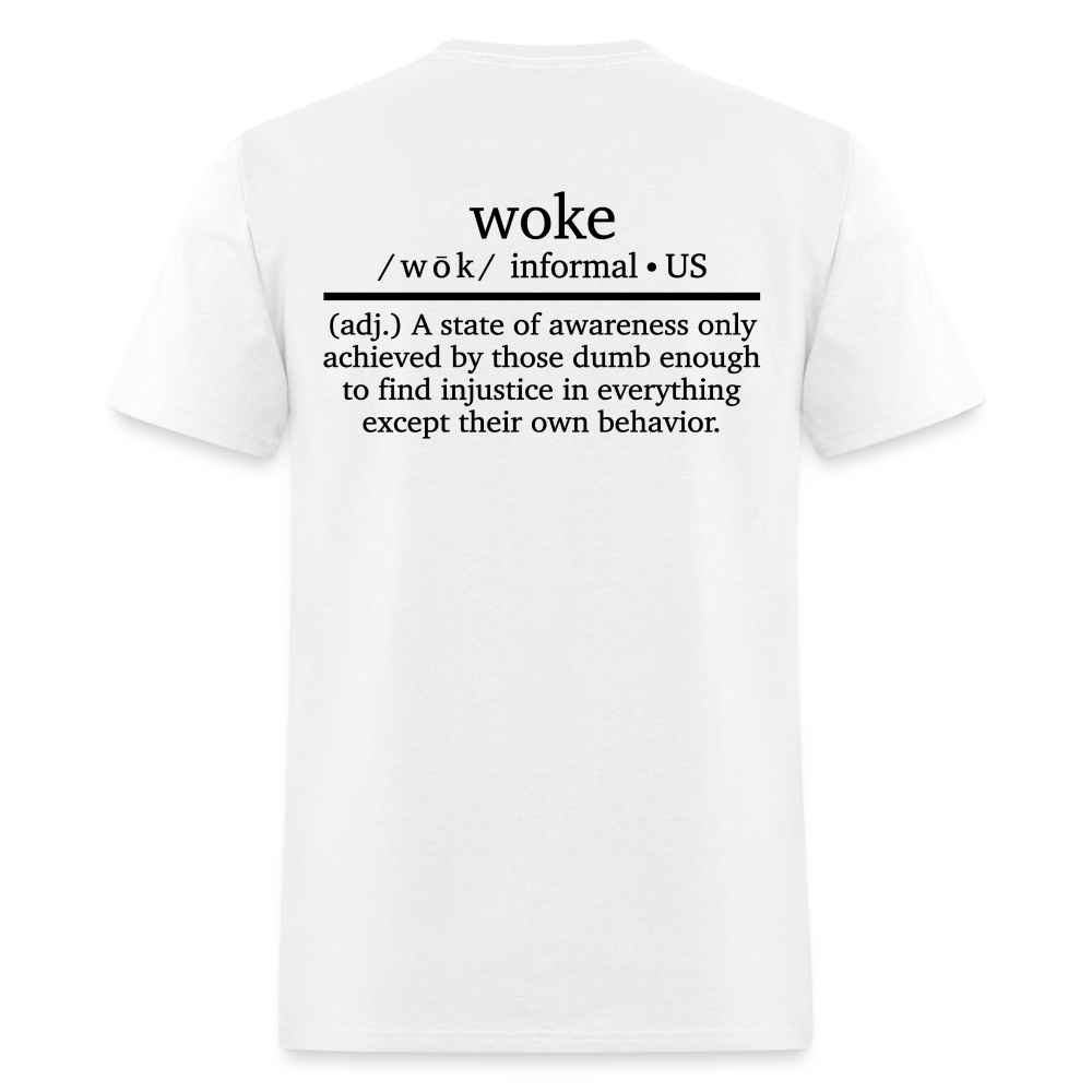 WOKE (Back Print) Classic T-Shirt - white