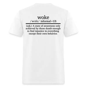 WOKE (Back Print) Classic T-Shirt - white