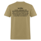 WOKE (Back Print) Classic T-Shirt - khaki