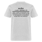 WOKE (Back Print) Classic T-Shirt - heather gray