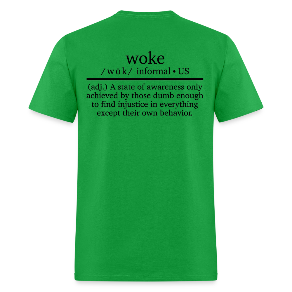 WOKE (Back Print) Classic T-Shirt - bright green