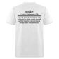 WOKE (Back Print) Classic T-Shirt - light heather gray