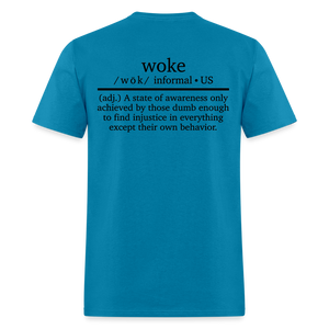 WOKE (Back Print) Classic T-Shirt - turquoise