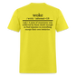 WOKE (Back Print) Classic T-Shirt - yellow