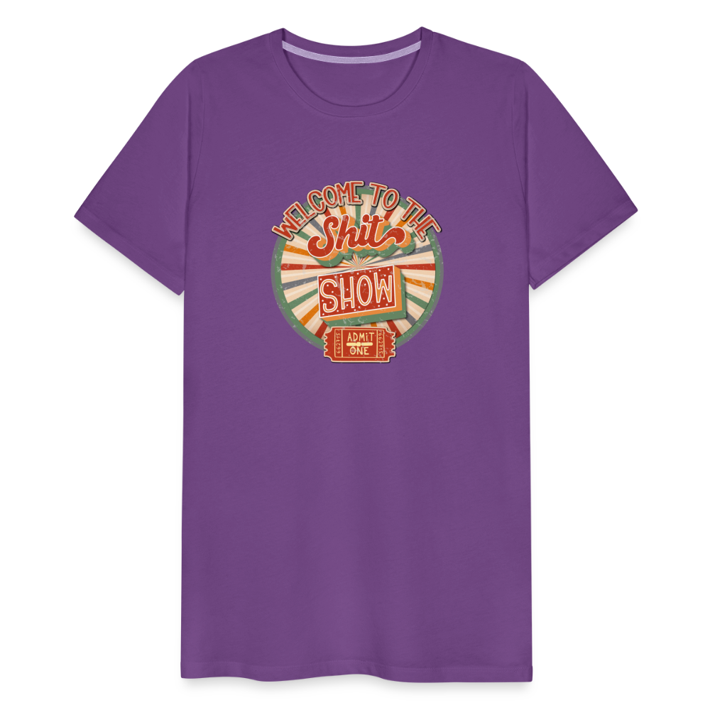 Retro Design - Welcome to the Shit Show Men's Premium T-Shirt - purple