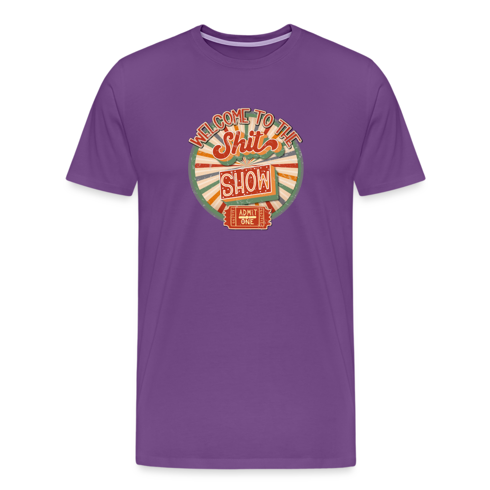 Retro Design - Welcome to the Shit Show Men's Premium T-Shirt - purple