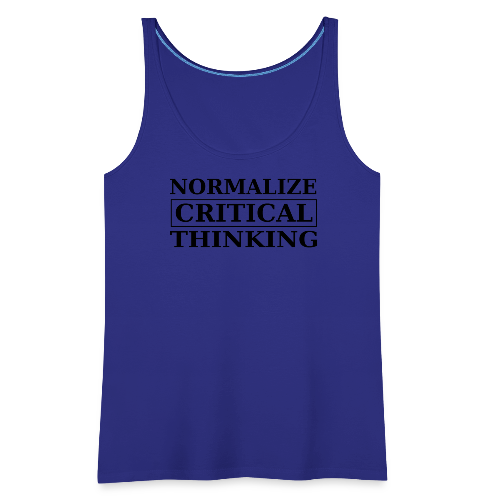 Normalize Critical Thinking Women’s Premium Tank Top - royal blue