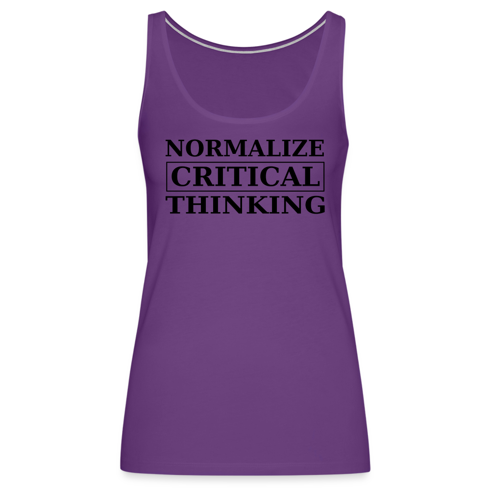 Normalize Critical Thinking Women’s Premium Tank Top - purple