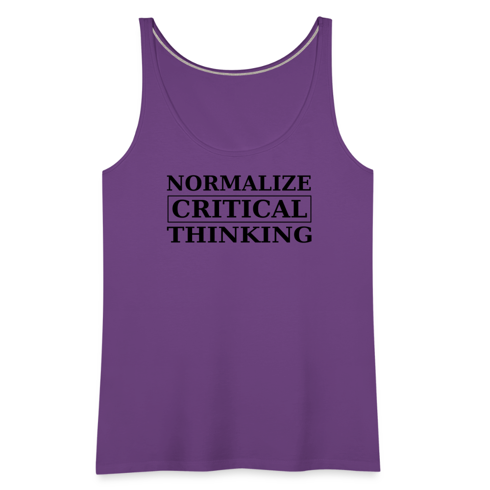 Normalize Critical Thinking Women’s Premium Tank Top - purple