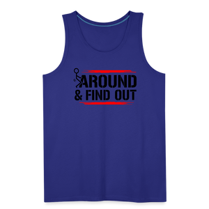 F@ck Around & Find Out Men’s Premium Tank - royal blue